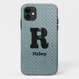 Initiaal wijzigen Naam grijze stalen Bord toevoege Case-Mate iPhone Case