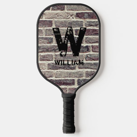 Initiaal wijzigen, Naam toevoegen, Brick Wall Maso Pickleball Paddle (Voorkant)