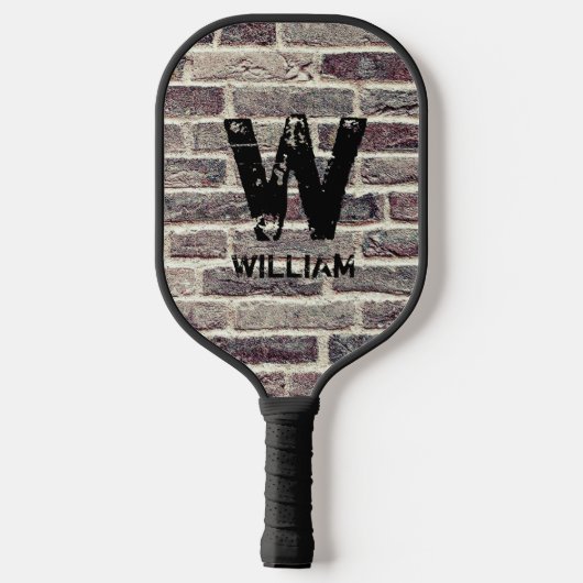 Initiaal wijzigen, Naam toevoegen, Brick Wall Maso Pickleball Paddle (Achterkant)