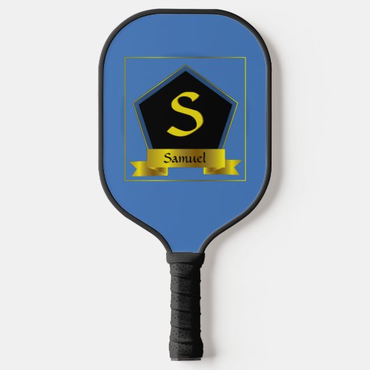 Initiaal wijzigen, naam toevoegen, Gold Shield Rib Pickleball Paddle (Voorkant)