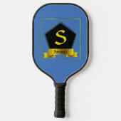 Initiaal wijzigen, naam toevoegen, Gold Shield Rib Pickleball Paddle (Achterkant)