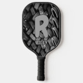 Initiaal wijzigen, naam toevoegen, oude autobanden pickleball paddle (Achterkant)