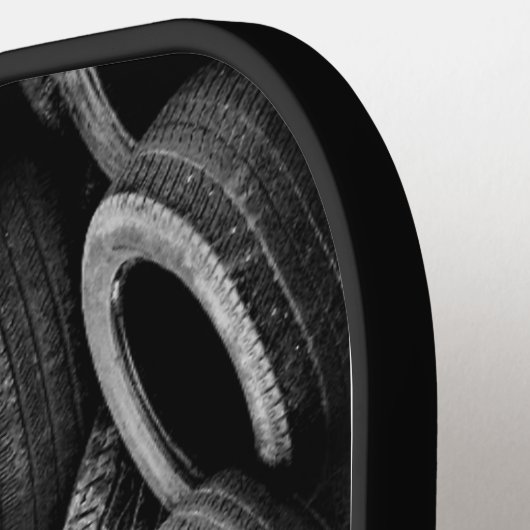 Initiaal wijzigen, naam toevoegen, oude autobanden pickleball paddle (Links Detail)