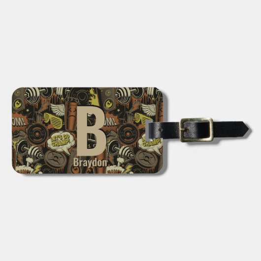 Initiaal wijzigen, Naam toevoegen (verwijderen), G Bagagelabel (Voorkant horizontaal)