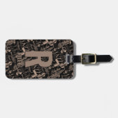 Initiaal wijzigen, Naam toevoegen (verwijderen), M Bagagelabel (Voorkant horizontaal)