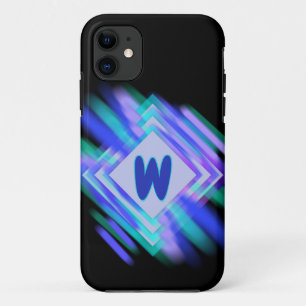 Initiaal wijzigen, Soft Blue Aqua Diamonds Case-Mate iPhone Case