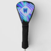 Initiaal wijzigen, Soft Blue Aqua Diamonds Golfheadcover (Voorkant)
