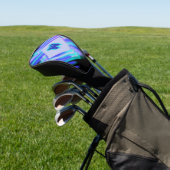 Initiaal wijzigen, Soft Blue Aqua Diamonds Golfheadcover (Insitu)