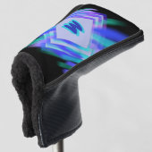 Initiaal wijzigen, Soft Blue Aqua Diamonds Golfheadcover (3/4 voorkant)