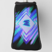 Initiaal wijzigen, Soft Blue Aqua Diamonds Golfheadcover (Draai 90)