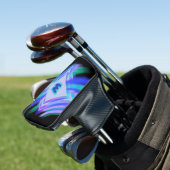 Initiaal wijzigen, Soft Blue Aqua Diamonds Golfheadcover (Insitu)