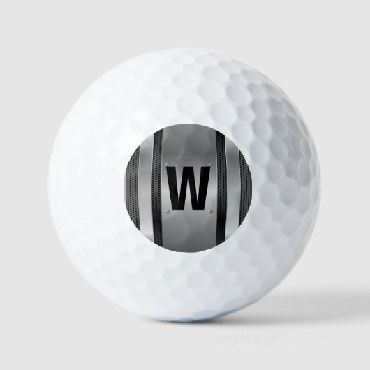 Initiaal wijzigen, zilveren metaaldoek golfballen (Voorkant)