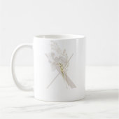 Initiaal X met Zachte kleur bloem Koffie Mok (Links)