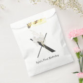 Initiaal X met zachte kleurenbloem Bedankzakje (Gezegeld)