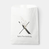 Initiaal X met zachte kleurenbloem Bedankzakje (Voorkant)