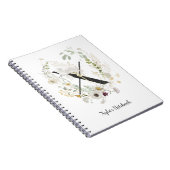 Initiaal X met zachte kleurenbloemen Notitieboek (Rechterzijde)