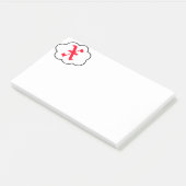 Initiaal X Monogram Post-it Nota's Post-it® Notes (Schuin)