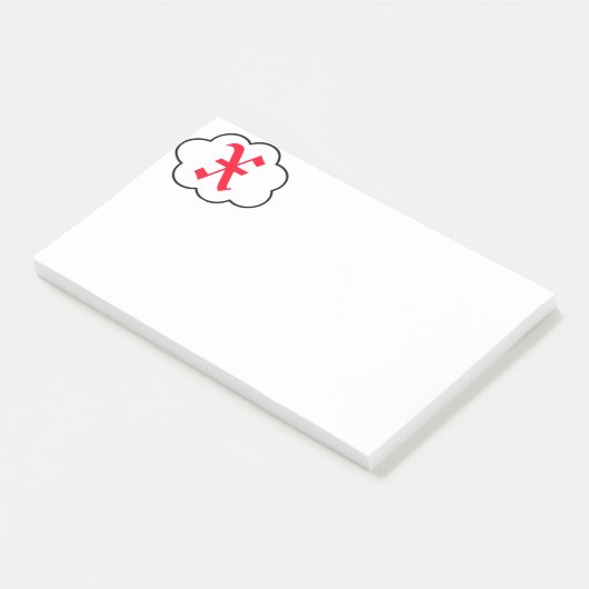 Initiaal X Monogram Post-it Nota's Post-it® Notes (Schuin)