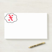Initiaal X Monogram Post-it Nota's Post-it® Notes (Op bureau)