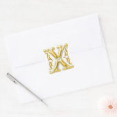 Initiaal X Stickers in Goud (Envelop)