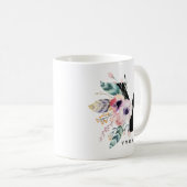 Initiaal "Y" Alphabet Mok Monogram Boho Waterverf (Voorkant rechts)