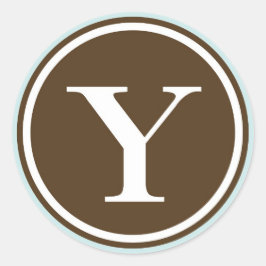 Initiaal Y monogram cirkel letter zegel