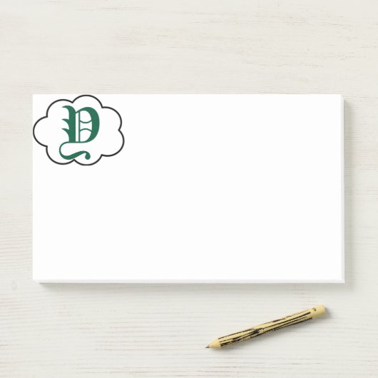 Initiaal Y Monogram Opmerkingen Post-it® Notes (Op bureau)