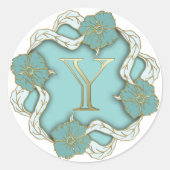 initiaal Y-monogram stickers (Voorkant)