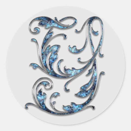 initiaal Y-monogram stickers (Voorkant)