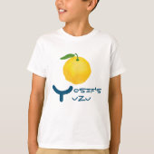 Initiaal Y voor uw Initiaal naam en Yuzu Fruit T-shirt (Voorkant)