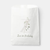 Initiaal Z met zachte kleurenbloem Aangepast Bedankzakje (Voorkant)