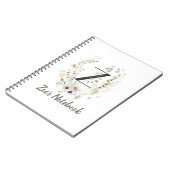 Initiaal Z met zachte kleurenbloem Notitieboek (Linkerzijde)