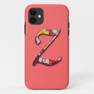Initiaal Z Monogram I-Telefoon 5 hoesje Floral des