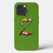 Initiaal Z Monogram in bloemenontwerp Case-Mate iPhone Case (Achterkant)