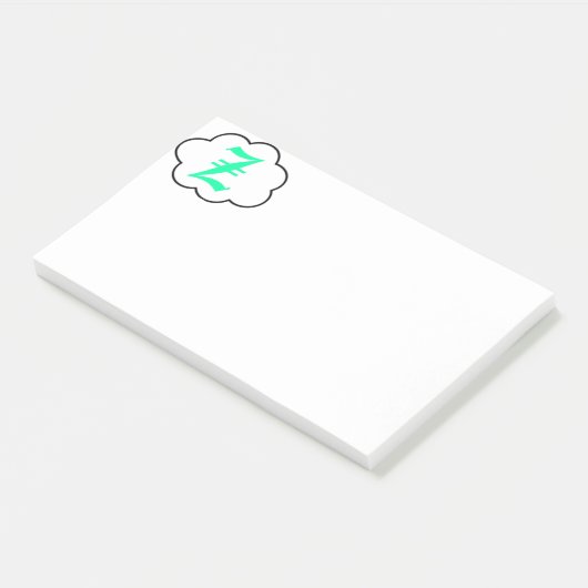 Initiaal Z Monogram Opmerkingen Post-it® Notes (Schuin)