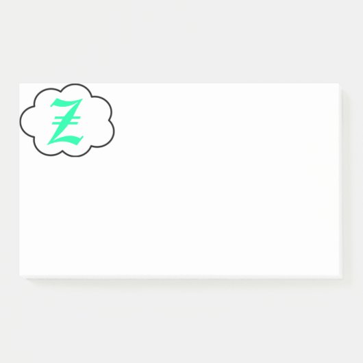 Initiaal Z Monogram Opmerkingen Post-it® Notes (Voorkant)