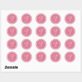 Initiaal Z prinses roze monogram zeebaarder Ronde Sticker (Vel)
