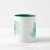 Initiaal Z Waterverf Monogram Groen Botanisch Mok (Midden)
