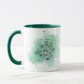 Initiaal Z Waterverf Monogram Groen Botanisch Mok (Links)