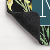 Initiaal zwarte achtergrond schattige grens turkoo muismat (Hoek)