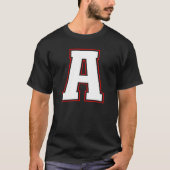 Initial A Monogram A Letter A Capital Alphabet T-shirt (Voorkant)