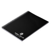 Initial Black and White Professional Monogram  Notitieboek (Linkerzijde)