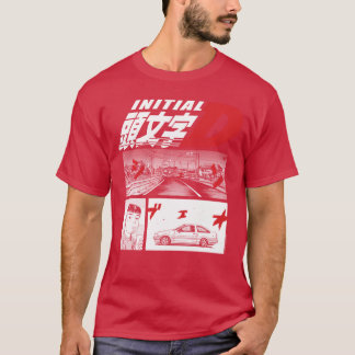 Initial D Manga 3 Panel Manga funny T-shirt