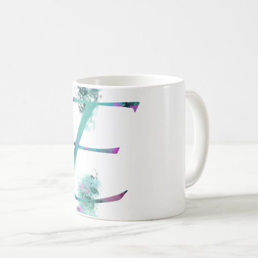 initial E mug Koffiemok (Voorkant rechts)