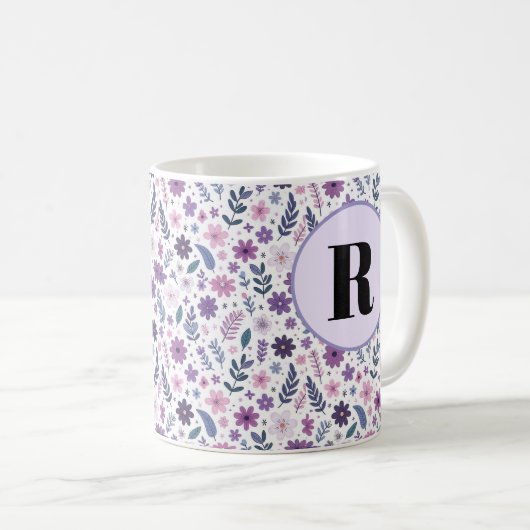 Initial Floral Mugs Koffiemok (Voorkant rechts)