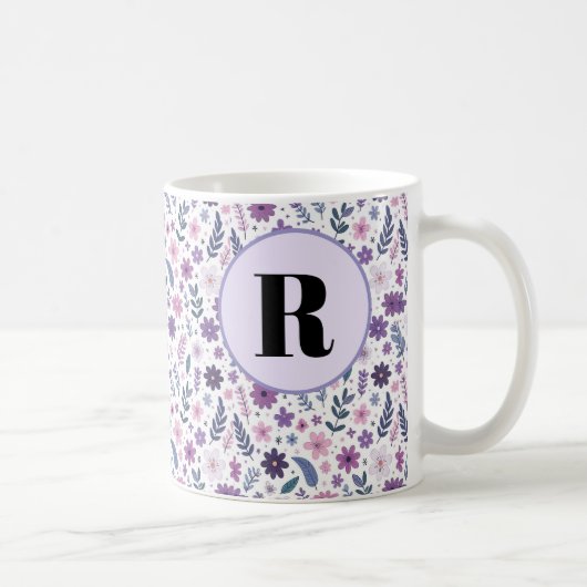  Initial Floral Mugs Koffiemok (Rechts)