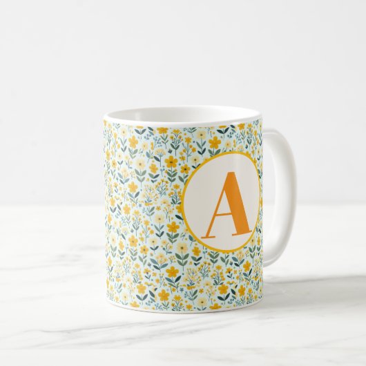  Initial Floral  Mugs Koffiemok (Voorkant rechts)