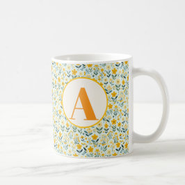  Initial Floral  Mugs Koffiemok