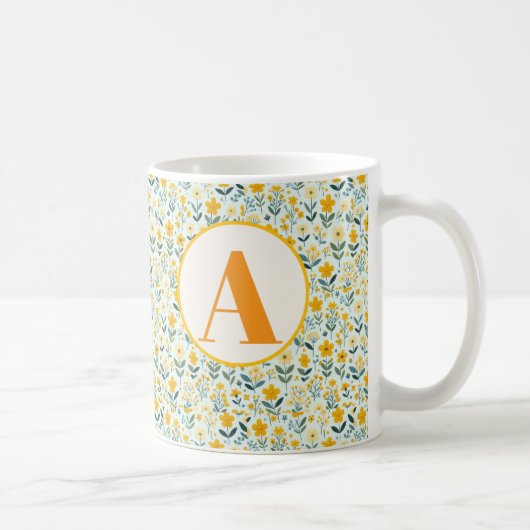  Initial Floral  Mugs Koffiemok (Rechts)