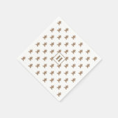 Initial, Gingerbread Man Cookies Holiday Paper Servet (Hoek)